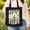Black, variant on Oopsie Club Tote Bag, Cute Daisy Tote, Preppy Floral Bag, Summer Aesthetic Tote, Girly Cut