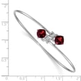 thumbnail image 2 of Primal Gold 14 Karat White Gold 0.03 ct Diamond and Garnet Flexible Bangle, 2 of 4