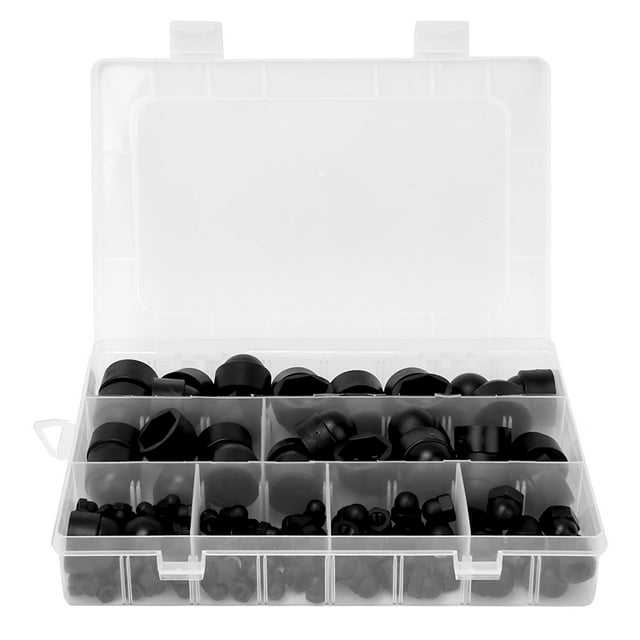 Bolts Cap,145pcs Nylon Plastic Hex Dome Cap Nut Cover High-Intensity Output