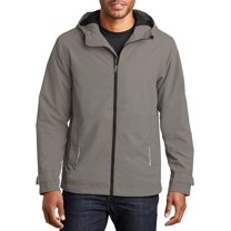 JustBlanks Mens Full Zip Front Waterproof Rain Jacket PU Coated Polyester Shell Mesh Lined Hooded