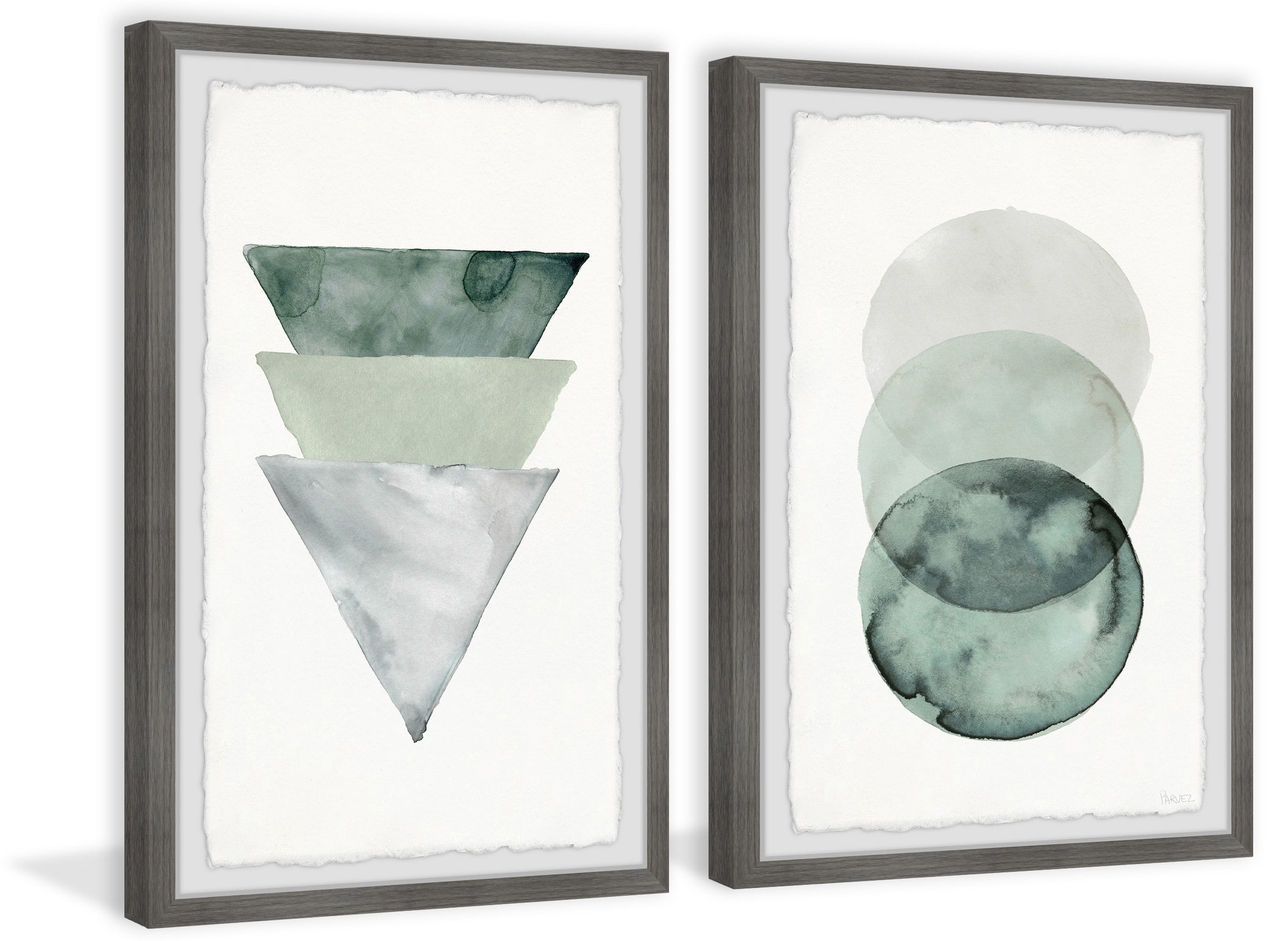 Parvez Taj Midnight Forest Shapes Diptych