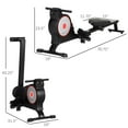 thumbnail image 4 of Soozier Magnetic Rowing Machine Foldable Rower w/ 8 Level Resistance Home Gym, 4 of 9