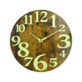 thumbnail image 4 of Reloj de pared luminoso Luz nocturna silenciosa Funciona con pilas Decorativo Circular Estilo rústico 12 '' / 30 cm Madera para cocina Sala de estudio EstiloF Colco reloj de pared silencioso, 4 of 7