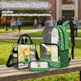 thumbnail image 2 of Kuiaobaty Lion Print Clear Backpack Set for Kids Polka Dot Print Bookbag and Pencil Case with Zipper Sturdy Transparent Backpack and Lunch Bag for School, Green, 2 of 5