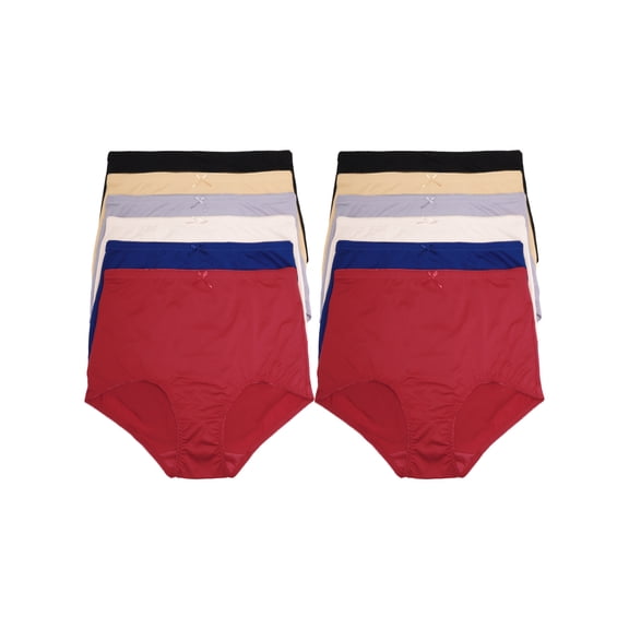 Angelina Women's Nylon High Waist Classic Briefs (12-Pack)