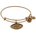 thumbnail image 1 of Alex and Ani NFL New York Jets Football Expandable Wire Bangle Bracelet -, 1 of 2