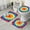 Tie Dye Heart, variant on Tie Dye Heart Accent Mandala Pattern Bathroom Rugs Sets 3 Piece,Toilet Cover Set,Absorbent Non Slip Bathroom Mats Sets with U-Shaped Contour Rug Toilet Rug Set
