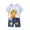 Multicolor-3, variant on Toddler Boys Outfit Sets, 2 Piece Graphic Summer T-shirts and Shorts Set White Size 6Months-5T