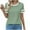 Army Green, variant on Xixinqiwan Summer Short Sleeve Tops for Women,Women's Round Neck Fashionable Casual Short Sleeve Tee Shirts Clothes under $5.00