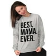 thumbnail image 4 of Best Mama Ever Mom Mommy Mothers Day Women Plus Size Crewneck Sweatshirt Brisco Brands 5X, 4 of 5