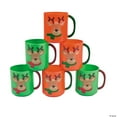 thumbnail image 2 of Holiday Reindeer Plastic Mugs, 2 of 2