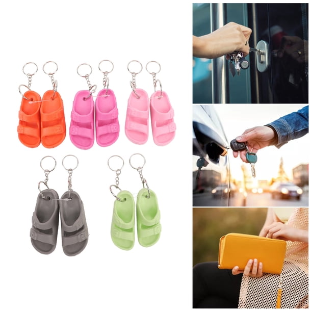Mini Llavero De Zapato, Silicona Duradera, 5 Pares, Ligero, Lindo Llavero De Zapato, Compacto, Multifuncional Para Bolsos