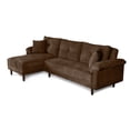 thumbnail image 4 of Sala Modular Sofá Cama Reversible De Velvet Chocolate Beehive Memory Foam Modelo Aventus, 4 of 8