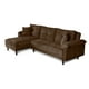 thumbnail image 4 of Sala Modular Sofá Cama Reversible De Velvet Chocolate Beehive Memory Foam Modelo Aventus, 4 of 8