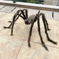 thumbnail image 5 of Artificial Plush Spider Halloween Black Giant Spider Scary Home Bar Haunted House Scene Ornament Prop Holiday Outdoor Decoration, 5 of 6