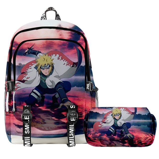 Mochila de anime japonés y estuche para lápices, mochila de viaje, regalos para adolescentes y estudiantes