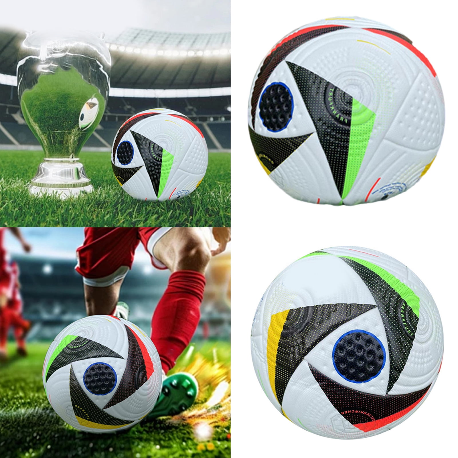 BIBABLYKE Professional Offical Size 5 Soccer PU Seamless Wear Resistant Football Outdoor Sports Training Game Football Enduring