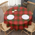 thumbnail image 3 of Red Green Checkerboard Checkered Pattern Round Tablecloth 60"x60",Wrinkle Wipeable Table Cloth for Kitchen Dining Room Picnic Patio Party, 3 of 6