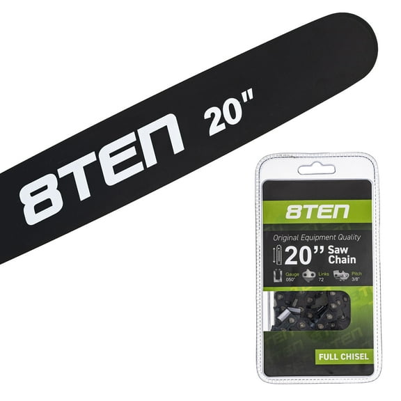 8TEN 20" Chainsaw Bar & Chain .050 3/8 72DL for Husqvarna 372XP MK1010354