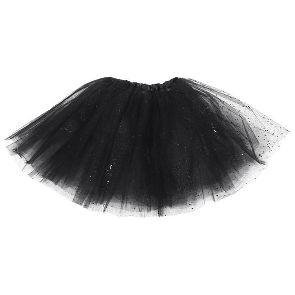 Phenofice Black Tulle Tutu Skirt for Women Lightweight Comfortable Fit with Elastic Waist Suitable for Cosplay Party