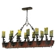 thumbnail image 3 of Meyda Tiffany 127486 Tudor 15 Light 60" Wide Wrought Iron Candle Style Chandelier -, 3 of 5