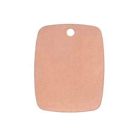Solid Copper Designer Pendant - Solid Copper Stamping Blank Curved Rectangle Pendant 19mm x 29mm (1)