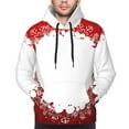 thumbnail image 4 of Bingfone Winter Christmas Snowflake Men'S Drawstring Hoodie Long Sleeve Pocket Sweatshirts-Medium, 4 of 9