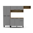 thumbnail image 1 of Cocina Integral Mobi Angola 2.32 m color Gris con café, 1 of 4