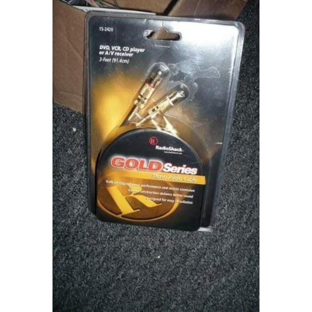 Radio Shack Gold Series RCA Stereo Audio Cable (3FT / 91.4cm), 3foot