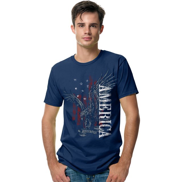 Hanes T-Shirt Graphique pour Hommes, P, Aigle Amérique
