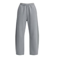 thumbnail image 5 of Naotn Sweatpants for Women Fall Casual Elastic High-Waisted Curved Leg Sweat Pants Comfy Outdoor Workout Travel Pants with Pockets Gray M, 5 of 10