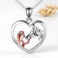 thumbnail image 3 of Deeceymbur Heart Necklace for Horse Theme Jewelry Gift for Women Mothers Day Present Equestrian Design Fashion Accessorily, 3 of 10