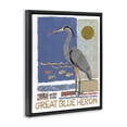 thumbnail image 3 of Stupell Industries Great Blue Heron Collage Black Framed Floater Canvas Wall Art design by Nancy Overton, 31 x 25, 3 of 9