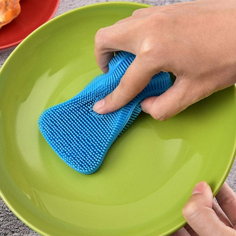 Silicone Dish Scrubber, Kitchen Sponges, Silicone Sponge,Dish Brush,  Silicone Sponge Dish Sponges, Kitchen Sponge Double Sided Cleaning Sponges