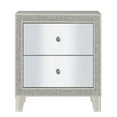 thumbnail image 2 of Rectangle Champagne Nightstand - Mirrored and Felt Features - Bedroom Storage - Organize Bedroom Items, 2 of 3