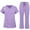 Light Purple, variant on New Clinical Scrubs Top Pants Set Uniforme Mujer Doctor Nurse Surgical Uniforms Woman Beauty Salon Work Wear Nursing Set