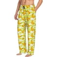thumbnail image 6 of Yiaed Bananas On A Striped Print Men's Lounge Pants, Loose PJ Bottoms, Long Pajama Pants for Men-XX-Large, 6 of 6
