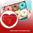 thumbnail image 3 of maskred 10 Pieces Candy Bag Portable Solid Color Adorable Heart Shape Decorative Gift Biscuit Cookie Bags Pouch Wrapping Red, 3 of 6