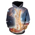 thumbnail image 3 of Sudadera con capucha con estampado de gato estrellado divertido para hombre, jerséis casuales con capucha y estampado de gato en 3D, novedad, sudaderas, tops, ropa de calle para hombre, 3 of 5