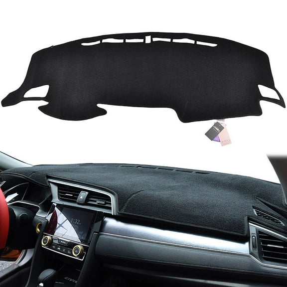 XUKEY Dashboard Cover For Honda Civic 10th 2016 2017 2018 2019 2020 2021 Dash Mat Cover Dashmat Black