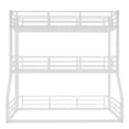 thumbnail image 4 of Bellemave Metal Twin Over Twin Over Full Bunk Bed, Triple Bed with Ladder and Safety Guardrail, 3 Bunk Bed for Teens Adults, Heavy Duty Bunkbeds No Box Spring Needed, White, 4 of 12