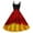 Yellow, variant on Plus Size Dresses for Women Summer Casual Crew Neck Back Zip Floral Print Dress A Line Casual Womens Dress Hot Pink L