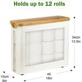 thumbnail image 6 of JUNZHIDAO Toilet Paper Basket, Bamboo Toilet Paper Storage - The Ultimate Bathroom Organizer with Bamboo Lid for up to 9 Mega Rolls, Toilet Paper Storage Cabinet for Bathroom (Beige), 6 of 6