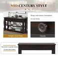 thumbnail image 5 of Jopath 48" Modern Buffet Sideboard with 3 Storage Drawers and 2 Shelves, Solid Pine Wood Top Console Sofa Table for Living Room Kitchen Dining Room Entryway Hallway(Black), 5 of 9