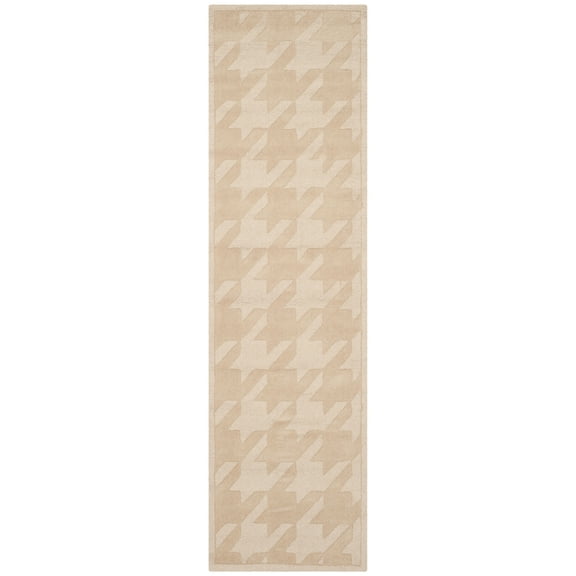 SAFAVIEH Impressions Sylvanus Geometric Wool Runner Rug, Begonia, 2'3" x 8'