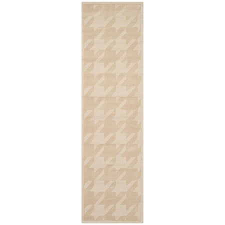 SAFAVIEH Impressions Sylvanus Geometric Wool Runner Rug  Begonia  2 3  x 8 Impressions Rug Collection. High-Low Pile Area Rugs. The Impressions Collection features finely crafted  high-low pile area rugs. Each is made with a plush  luxurious New Zealand wool pile for brilliant  color on color tones and high-touch texture. Impressions area rugs radiate modern character that will enliven the decor of any room of your home. Available in a wide selection of colors  designs and sizes  including hallways runner or foyer rugs.