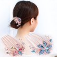 thumbnail image 3 of 1 pc dulce colorido cristal flor horquillas para las mujeres moda peine pelo headwear accesorios de joyería, 3 of 4