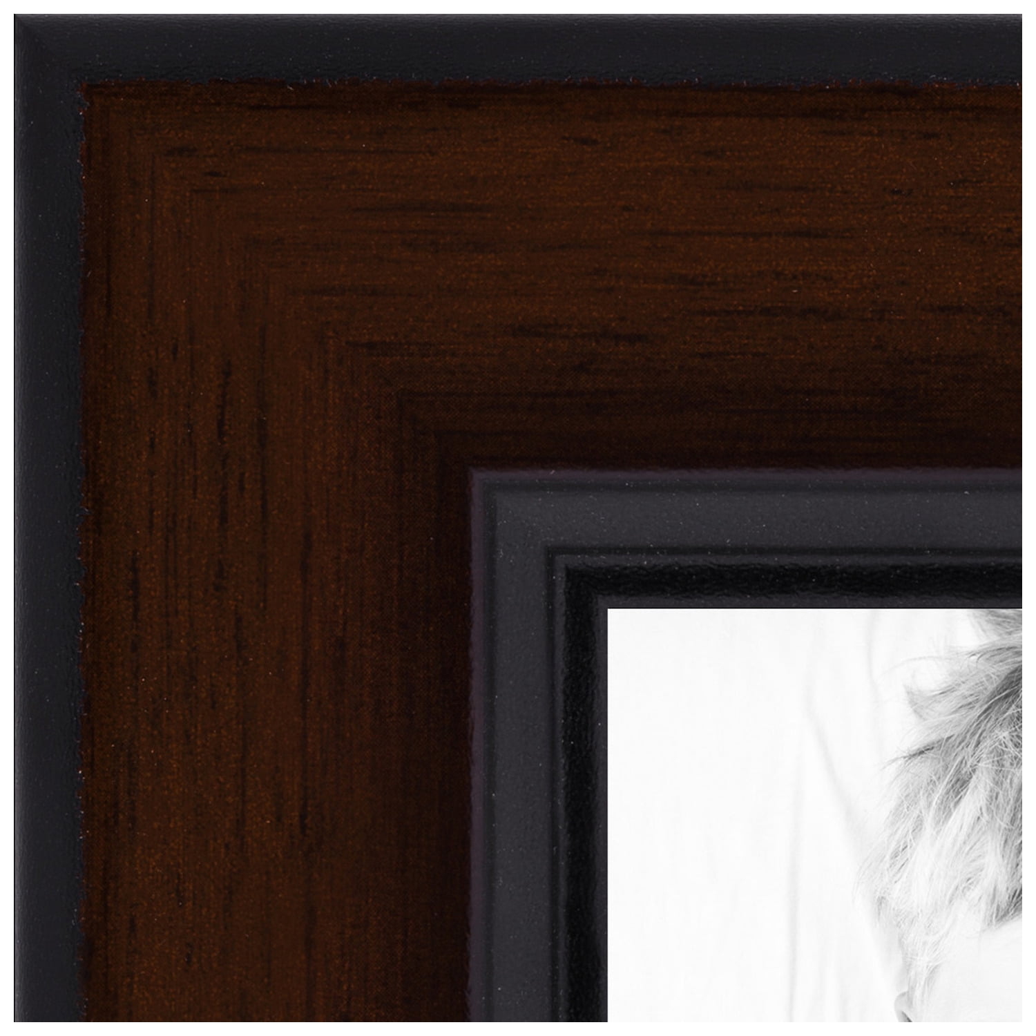 ArtToFrames Custom Picture Poster Frame Brown Mahagony 1" Wide Wood 