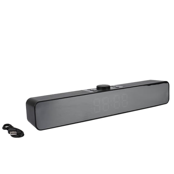 Barre de Son avec Réveil et Lumière DEL, Haut-Parleur Bluetooth Sans Fil, Barres Audio pour la Maison pour Téléviseur Sm_Perfect Gift