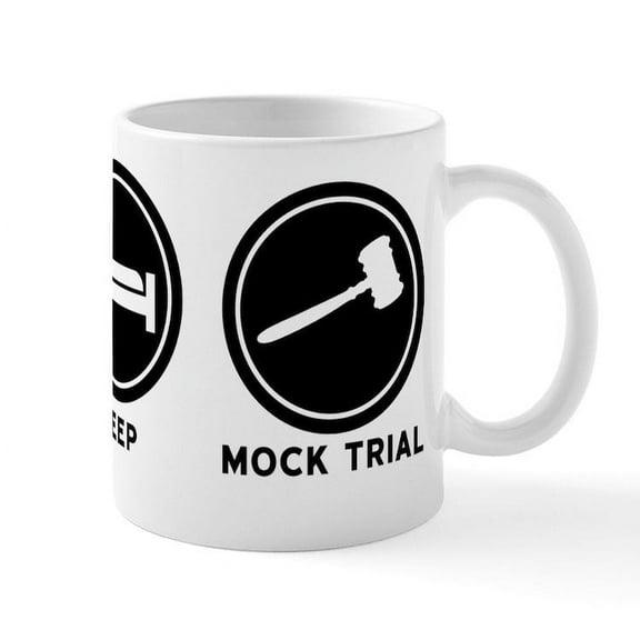 CafePress - Eat Sleep Mock Trial Mug - 11 oz Ceramic Mug - Novelty Coffee Tea Cup